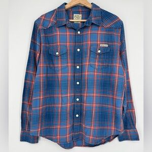 Lucky Brand Men's‎ Distinctive Western Plaid Button Up Shirt Size L